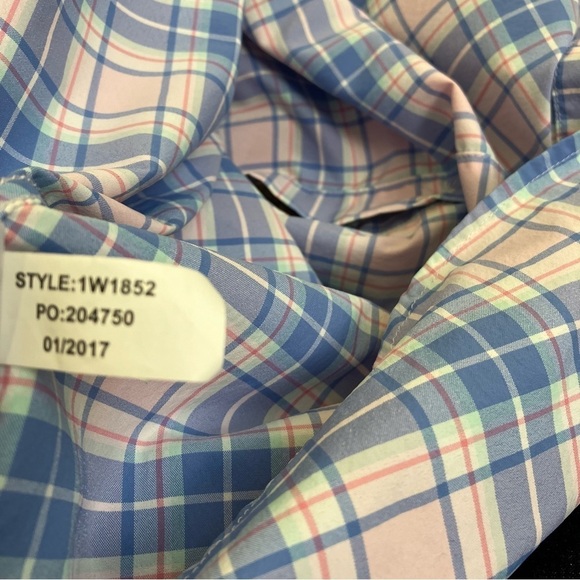 Vineyard Vines Tartan Plaid Classic Fit Tucker Shirt Performance Fabric Preppy M - Picture 14 of 15